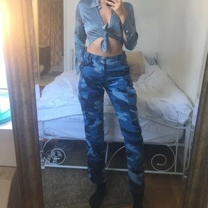 Blue army pants size small